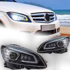 Par de faróis de LED conjunto de lâmpada de cabeça para Mercedes-benz Classe C W204 2007-2014 comprar usado  Enviando para Brazil