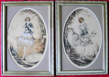Paire lithographies gravures d'occasion  Lisieux