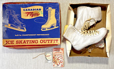 Patins femininos vintage 1950 Canadian Flyer figura de gelo ~ Tamanho 6 caixa original!, usado comprar usado  Enviando para Brazil