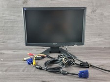  Monitor de computador Acer X163W 16" LCD + suporte + cabos testados funcionando! comprar usado  Enviando para Brazil