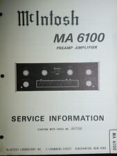 Mcintosh 6100 service for sale  Brighton