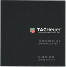 Tag Heuer Carrera calibre 1887 relógio cronógrafo manual de instruções v2 comprar usado  Enviando para Brazil