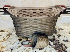 Usado, Longaberger 2006 Deep Brown Stain Library Journal Basket com cesta de caneta comprar usado  Enviando para Brazil