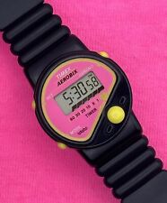 Vintage 1990 Timex Aerobix - Relógio Digital - Rosa/Preto - COR RARA - SUPORTE OG!, usado comprar usado  Enviando para Brazil