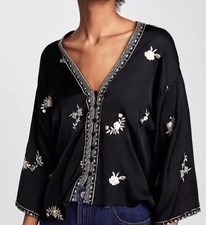 Zara embroidered black for sale  CARDIFF