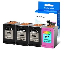 Cartucho de tinta colorida 60XL 3PK preto e 1PK para HP Photosmart D110a D110b C4680  comprar usado  Enviando para Brazil