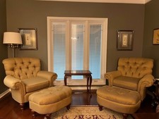 Upholstered armchair ottoman for sale  Lincoln