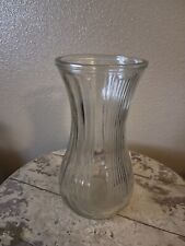 vase glass clear ribbed for sale  Wausau