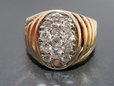mens diamond cluster ring for sale  Glendale Heights