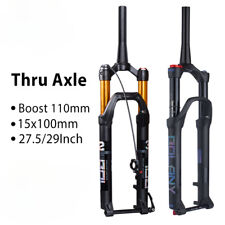 Garfo dianteiro suspensão a ar bicicleta MTB 27,5/29 polegadas 15*100/110 mm eixo cônico, usado comprar usado  Enviando para Brazil