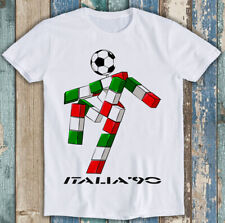 Camiseta Italia 90 Logo Mundial Fútbol Fútbol Italia 1990 Divertida Regalo M1460, usado segunda mano  Embacar hacia Argentina