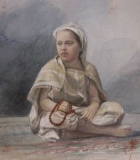 Dessin aquarelle orientaliste d'occasion  Saint-Cloud