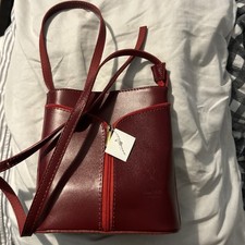 Bolsa tiracolo de couro vermelha comprar usado  Enviando para Brazil