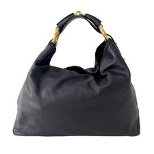 Usado, Bolsa de ombro GUCCI Horsebit couro preto hobo comprar usado  Enviando para Brazil