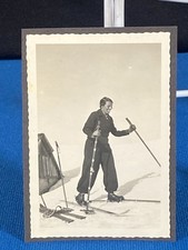 Mulher esquiando cidade montanha estação de esqui neve hotel Alemanha foto vintage 1932 Lt#44, usado comprar usado  Enviando para Brazil