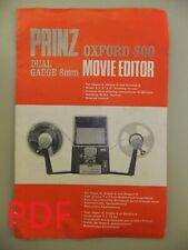 Instructions cine movie for sale  LEICESTER