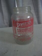 Frasco de vidro transparente desinfetante bactericida vintage Diversol comprar usado  Enviando para Brazil