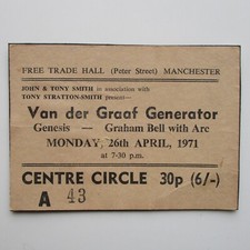 Usado, GENESIS Van der Graaf Generator 1971 Concert Ticket Stub Manchester UK 26.4.71 comprar usado  Enviando para Brazil