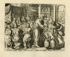 Estampa antiga-RELIGIÃO-CASAMENTO-CANA-CRISTO-Anônimo-ca. 1585 comprar usado  Enviando para Brazil