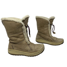 Bota de neve feminina ECCO Trace HydroMax com cadarço 37 EUA 6-6.5 pele isolada bege bronzeado comprar usado  Enviando para Brazil