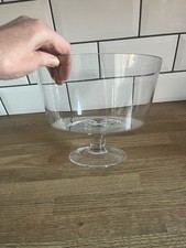 Clear glass pedestal for sale  NORWICH