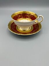 Conjunto de xícara de chá e pires vintage paragon Inglaterra buquê floral em ouro faixa vermelha comprar usado  Enviando para Brazil