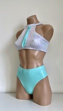 Schminke 🌡 Conjunto De Pole Dance Vinil Pvc uranista polewear Gravata Top cintura alta comprimir comprar usado  Enviando para Brazil