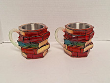 Usado, Conjunto de 2 pilhas livro canecas 3D xícara de café com caixas originais feitas de resina comprar usado Usado, Conjunto de 2 pilhas livro canecas 3D xícara de café com caixas originais feitas de resina comprar usado  Enviando para Brazil