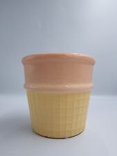 Vaso de flores pequeno cone de sorvete cerâmica 5x5 polegadas cone de açúcar rosa comprar usado  Enviando para Brazil