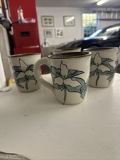 4 handmade mugs painted for sale 4 handmade mugs painted for sale Newbury