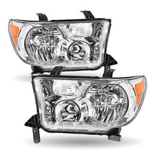 Para 2007-2013 Toyota Tundra 2008-2017 Sequoia conjunto de faróis cromados LH+RH comprar usado  Enviando para Brazil