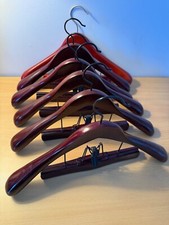 Cabides de madeira terno social calças modeladoras contornadas, usado comprar usado  Enviando para Brazil