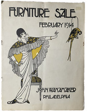 John Wanamaker 1914 Furniture Catalog Art Nouveau Cover Tapestry Chairs Desk + comprar usado  Enviando para Brazil