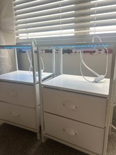 bedside 2 tables white for sale  Parker