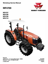 Manual de reparación de servicio de tractor Massey Ferguson 4700 Series MF 4707 4708 4709 4710 segunda mano  Embacar hacia Mexico