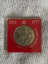 Usado, (RARO) 1977 Moeda da Coroa Comemorativa do Jubileu de Prata da Rainha Elizabeth II DG REG FD comprar usado  Enviando para Brazil