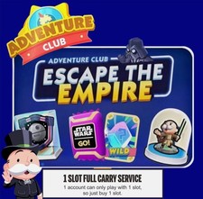 🔥CLUBE DE AVENTURA - EVENTO ESCAPE THE EMPIRE🔥SOLO OU TEAM UP OPTION⚡M0NOPOLY-GO⚡️ comprar usado  Enviando para Brazil