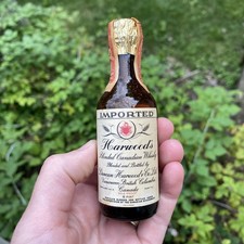 RARO 1940 Harwood's Miniatura Mini Garrafa de Vidro Vazia de Uísque com Selo Fiscal comprar usado  Enviando para Brazil