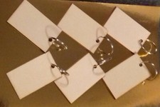 Usado, 6 x rectangle shaped wood key rings  DIY craft project gift present 5.5 x 3.5 cm comprar usado  Enviando para Brazil