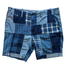 Shorts Polo Ralph Lauren Patchwork Índigo RRL Reparado Sashiko Mistura de Linho 36 comprar usado  Enviando para Brazil