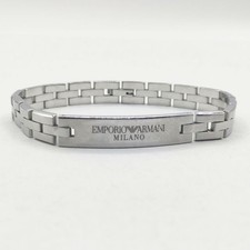 Usado, RARO Pulseira Emporio Armani Prata Aço Inoxidável Joia Masculina Usado Autêntico comprar usado Usado, RARO Pulseira Emporio Armani Prata Aço Inoxidável Joia Masculina Usado Autêntico comprar usado  Enviando para Brazil