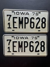 1975 iowa license for sale  Merrick