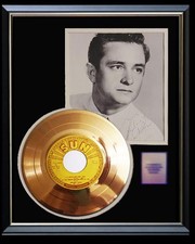 JOHNNY CASH I WALK THE LINE EP GOLD RECORD   W-PRINTED AUTOGRAPH RARE SUN LABEL, usado comprar usado  Enviando para Brazil