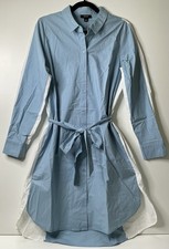 Vestido maxi Alfani feminino 10 azul branco chuva chuveiro colorblock manga novo comprar usado  Enviando para Brazil