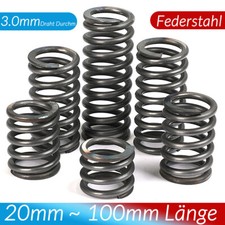 Druckfeder 3,0 mm Drahtdurchmesser Federstahl Feder / Spiralfeder 30-100mm Läng comprar usado  Enviando para Brazil