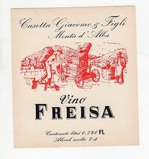 Etichetta pubblicitaria vino usato  Villar Focchiardo
