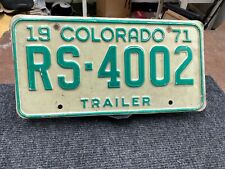 Placa de licença vintage Colorado Trailer RS 4002 1971 rústica comprar usado  Enviando para Brazil