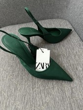 Zara green slingback for sale  ROCHDALE