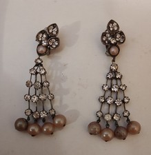 Orecchini clip strass usato  San Bartolomeo al Mare