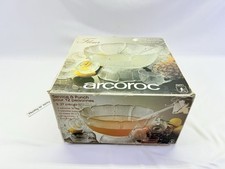 Antigo Conjunto de Tigela Arcoroc Fleur Punch - 12 Copos de Vidro e Tigela Perfurada França Caixa Aberta  comprar usado  Enviando para Brazil